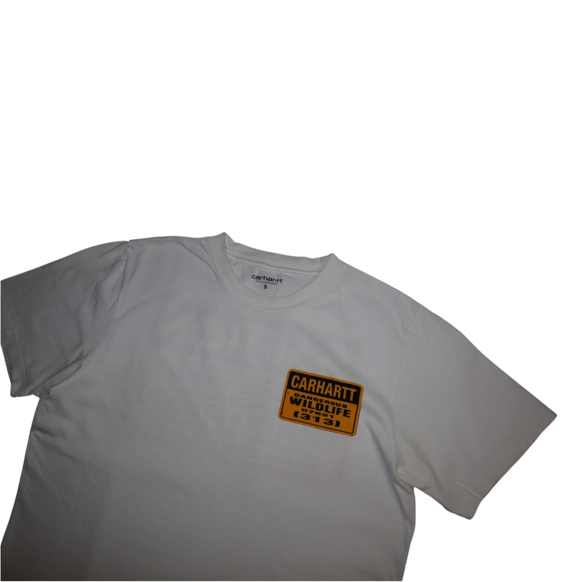 Vintage Carhartt Dangerous Wildlife Tee | White | Size S
