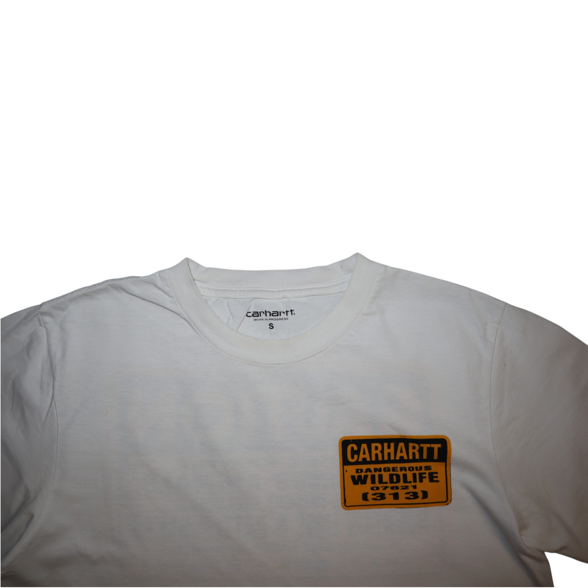 Vintage Carhartt Dangerous Wildlife Tee | White | Size S