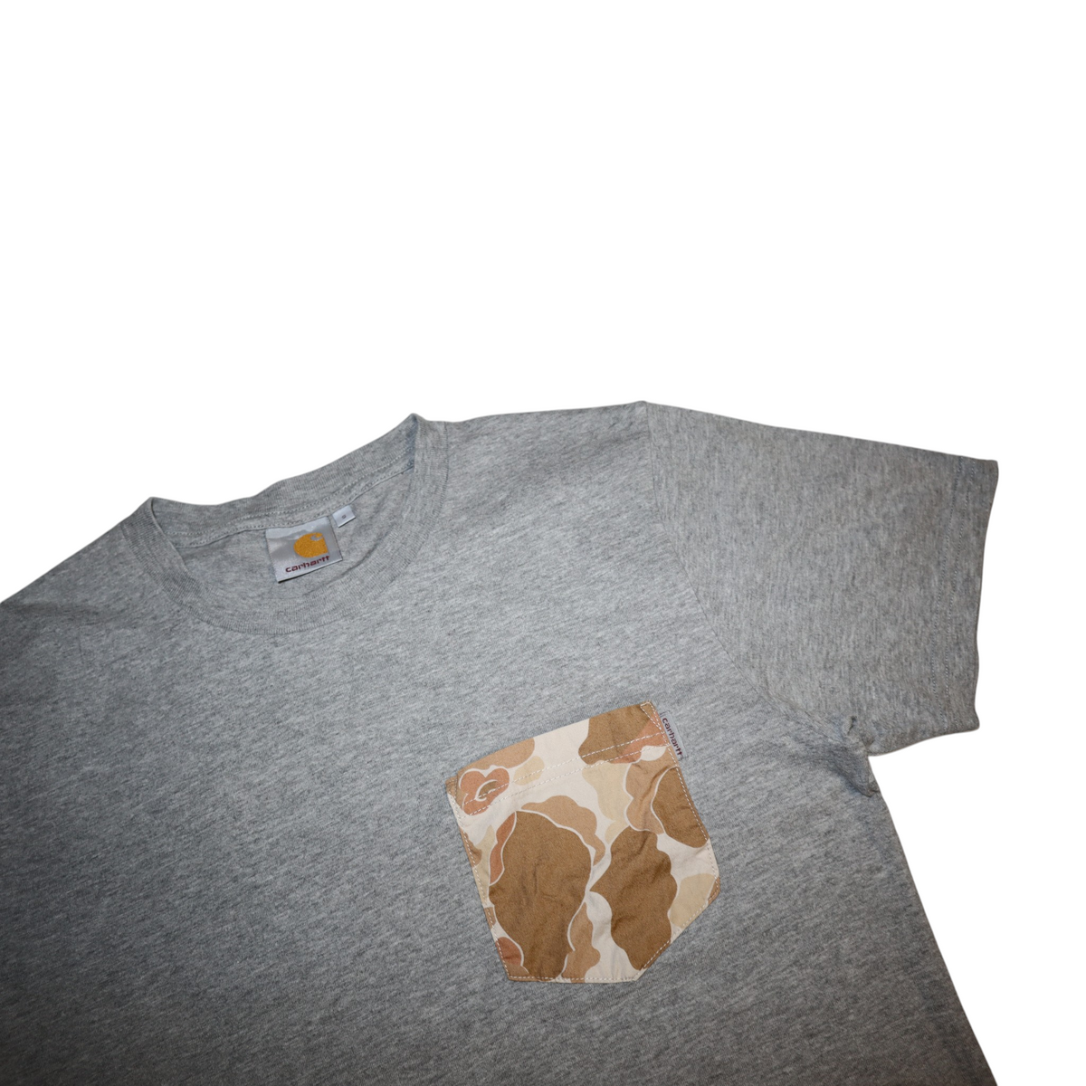 Vintage Carhartt Camo Pocket Tee | Grey | Size S