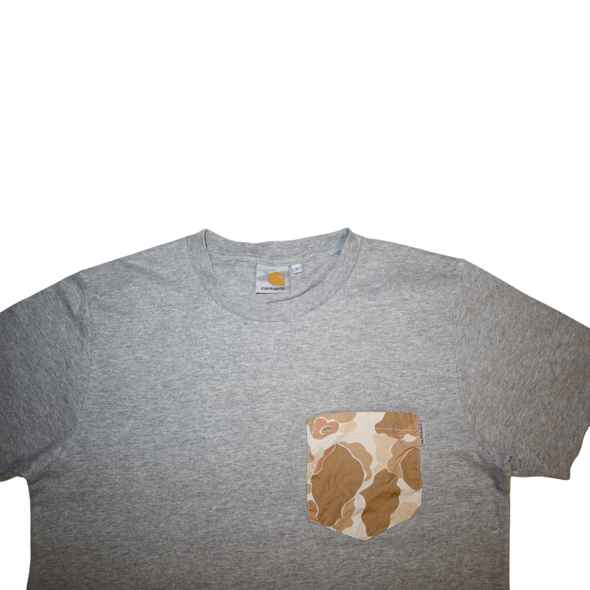 Vintage Carhartt Camo Pocket Tee | Grey | Size S