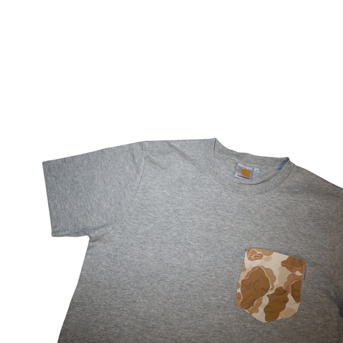Vintage Carhartt Camo Pocket Tee | Grey | Size S