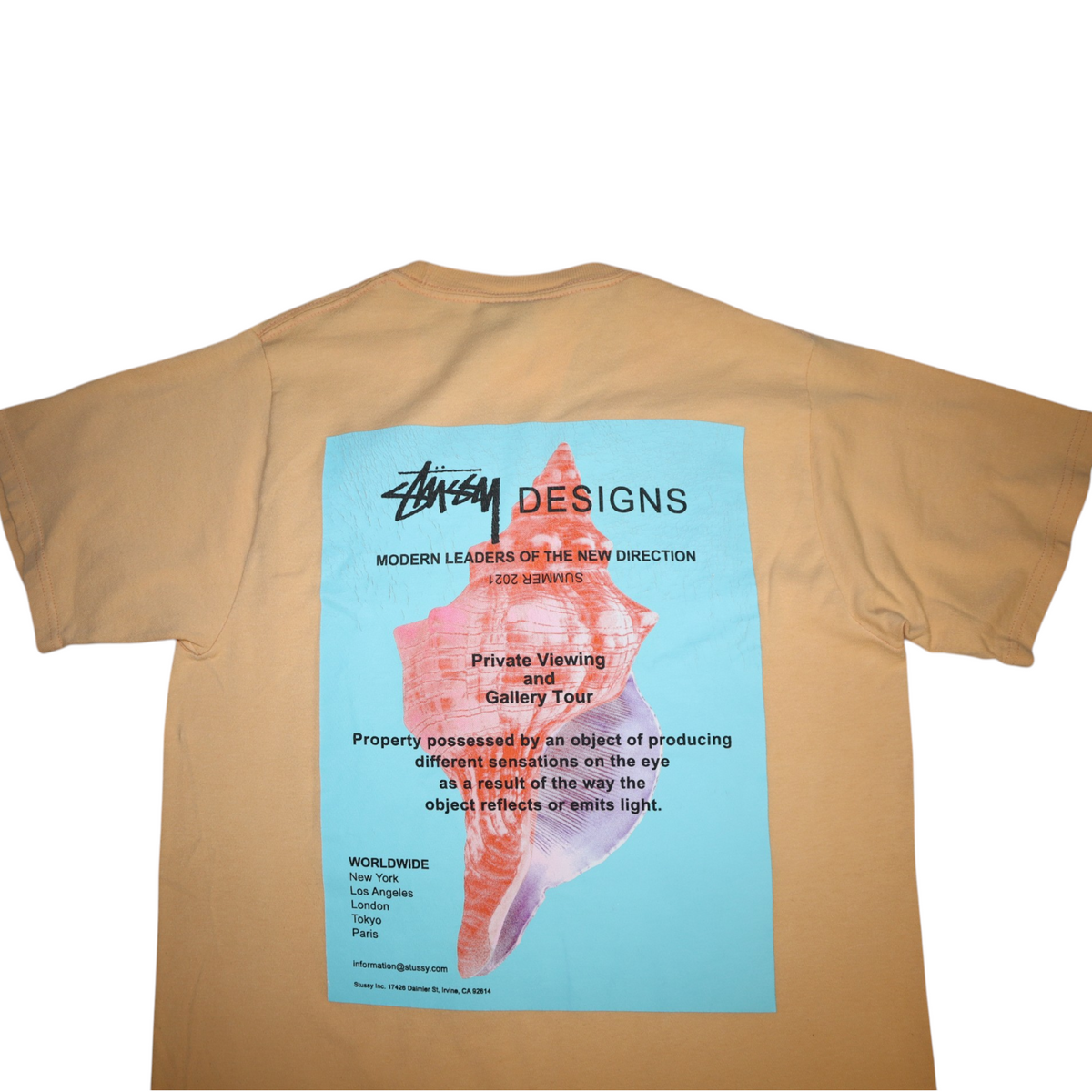 Stussy Modern Leaders Tee | Peach | Size S