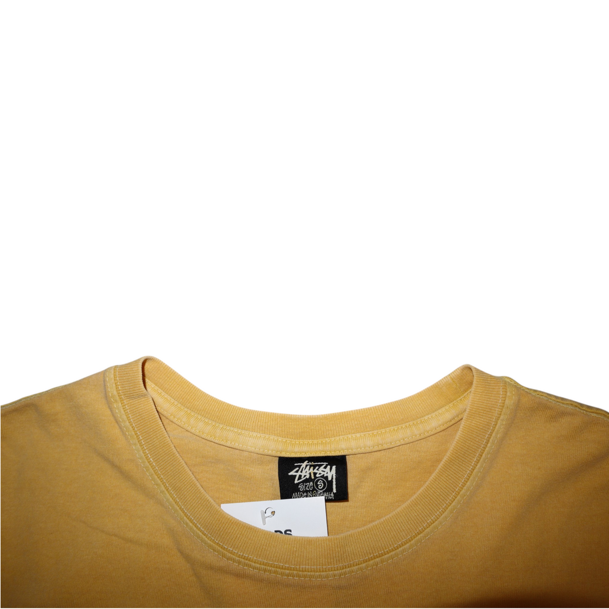 Stussy Camelias Pigment Dyed Tee | Yellow | Size S