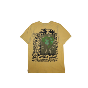 Stussy Camelias Pigment Dyed Tee | Yellow | Size S