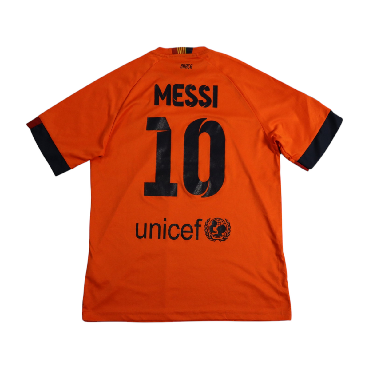 Εκτός έδρας φανέλα Nike FC Barcelona 2014/15 | Πορτοκαλί | Messi 10 | Μέγεθος M
