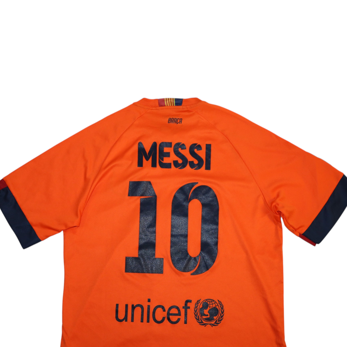Εκτός έδρας φανέλα Nike FC Barcelona 2014/15 | Πορτοκαλί | Messi 10 | Μέγεθος M