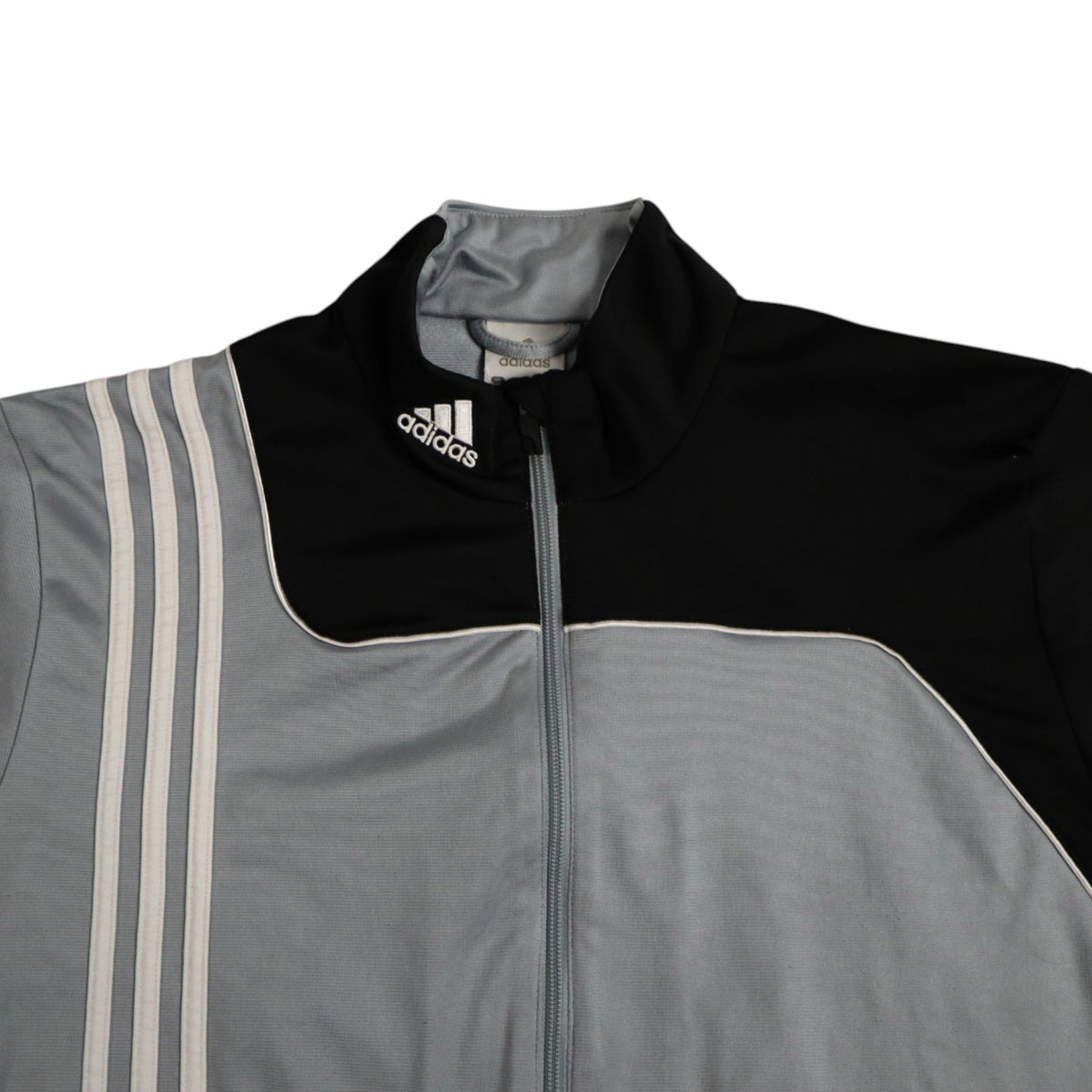 Vintage 2000s Adidas Track Jacket | Grey / Black | Size M
