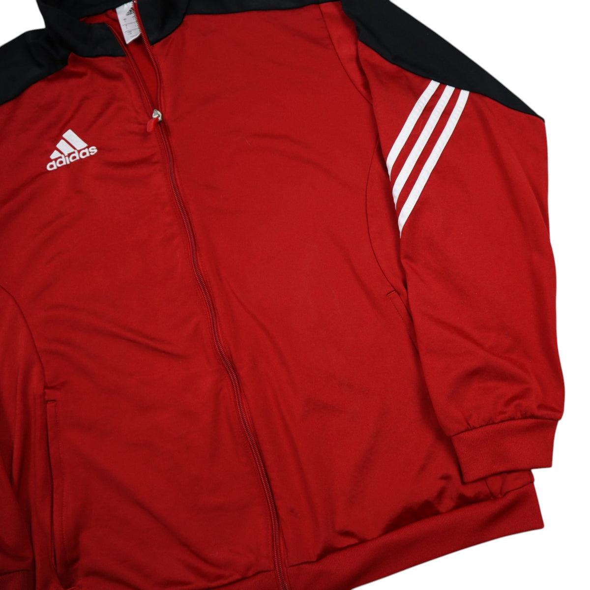 Vintage 2000s Adidas Track Jacket | Red / Black | Size M
