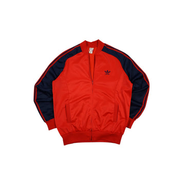 Vintage Early 80s Adidas Track Jacket | Red / Navy | Size S | Made in France
