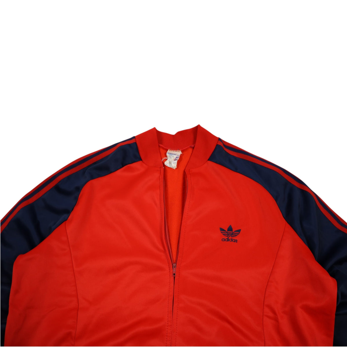Vintage Early 80s Adidas Track Jacket | Red / Navy | Size S | Made in France