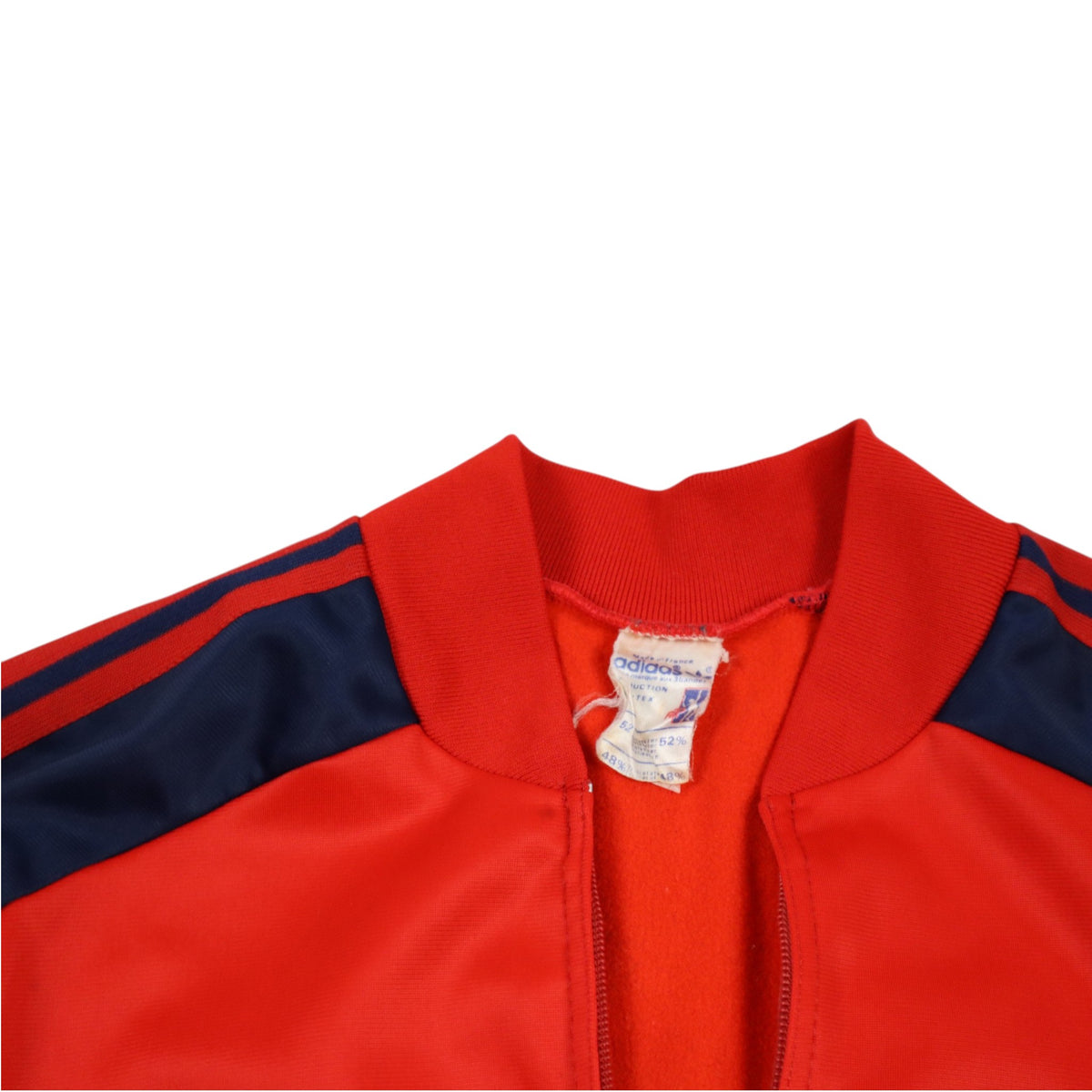 Vintage Early 80s Adidas Track Jacket | Red / Navy | Size S | Made in France