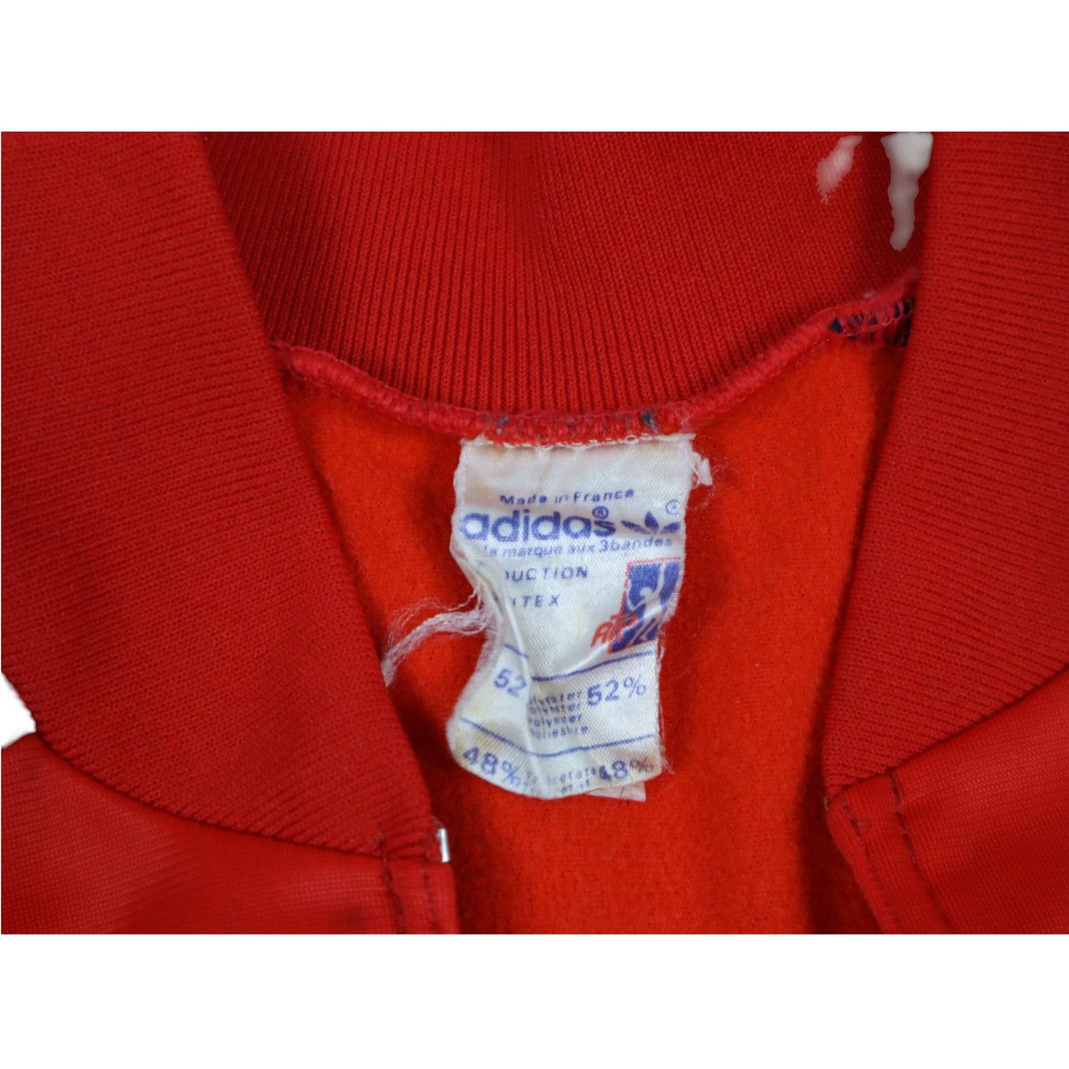 Vintage Early 80s Adidas Track Jacket | Red / Navy | Size S | Made in France