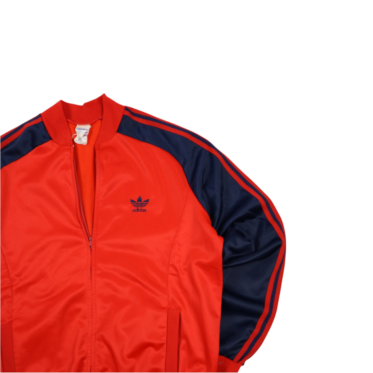 Vintage Early 80s Adidas Track Jacket | Red / Navy | Size S | Made in France