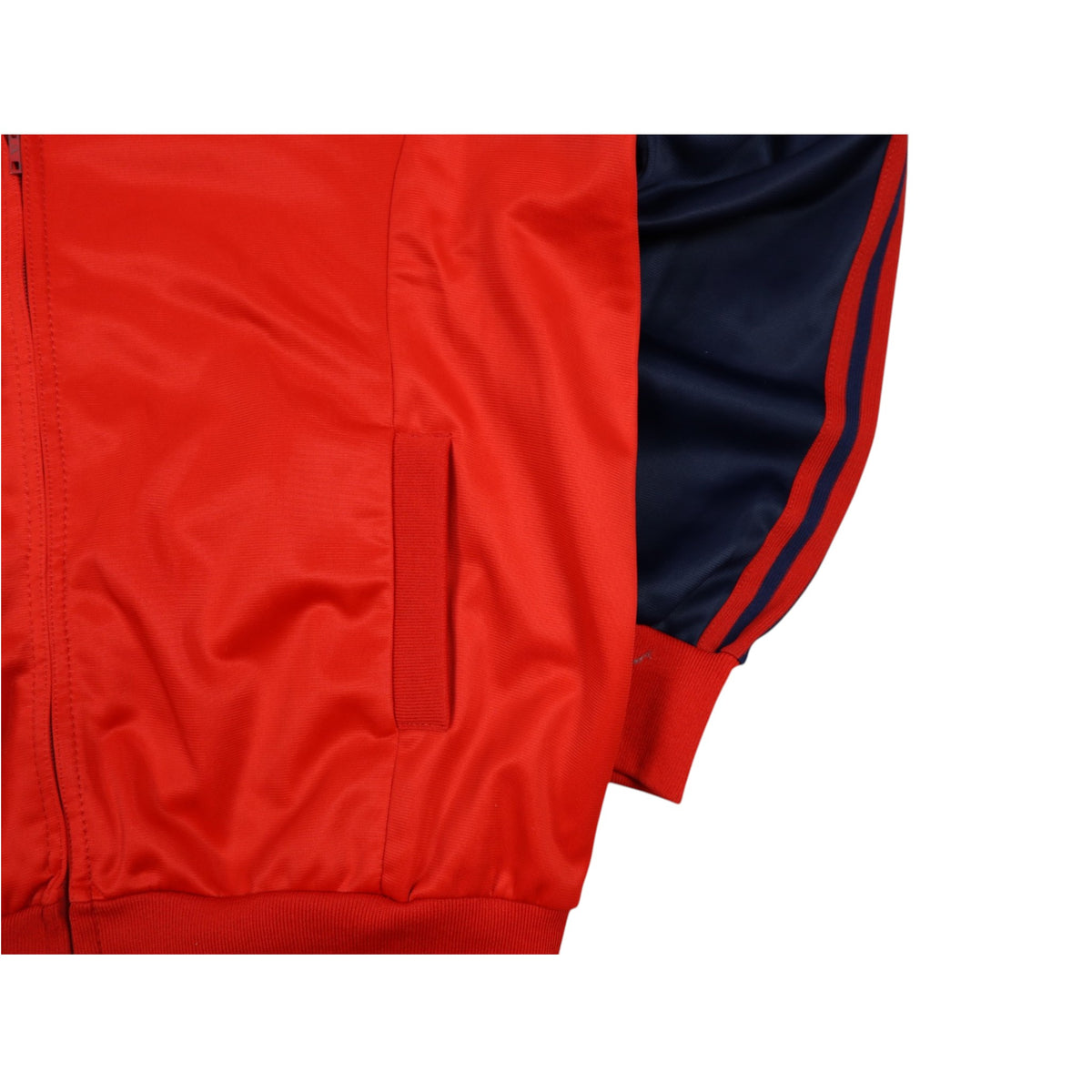 Vintage Early 80s Adidas Track Jacket | Red / Navy | Size S | Made in France