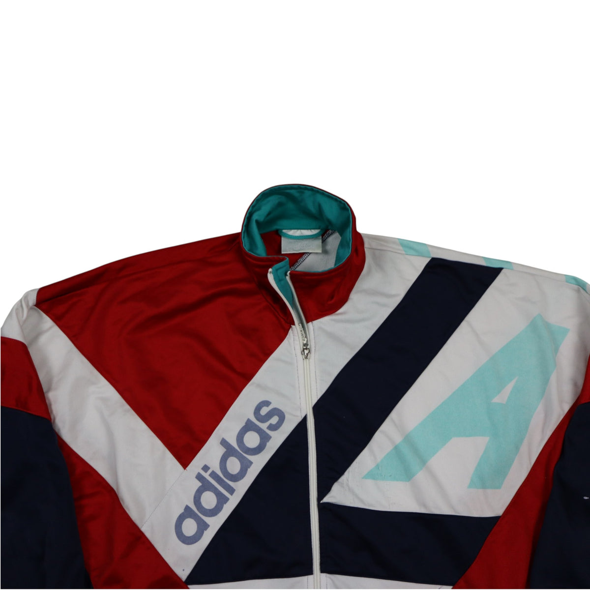 Vintage Early 90s Adidas Asymmetric Multicolour Track Jacket | Size L