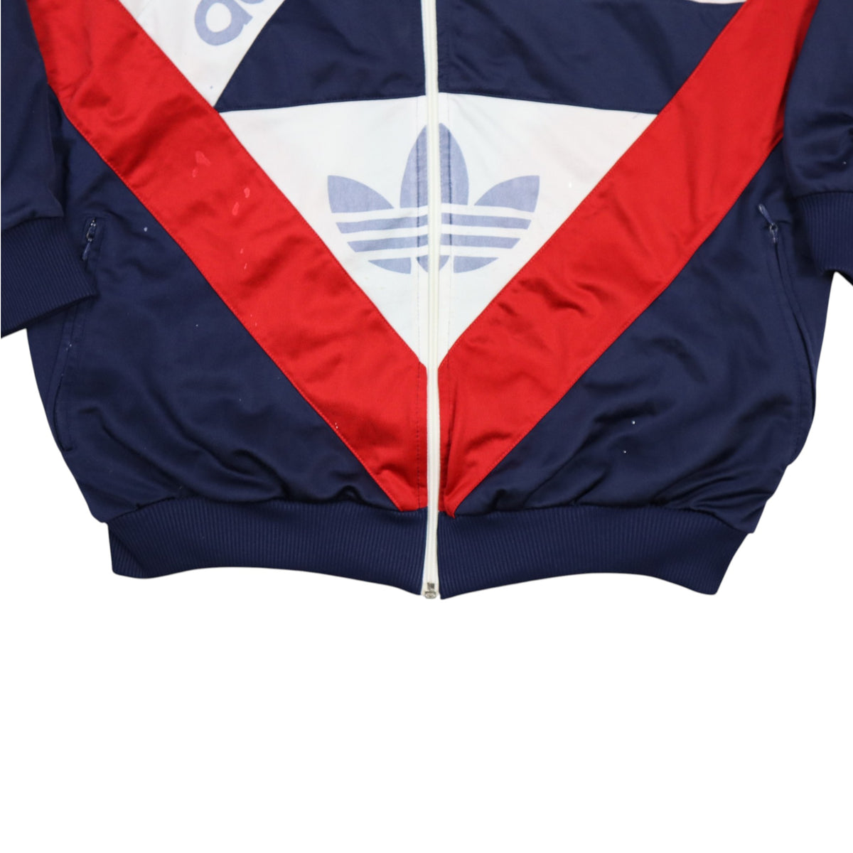 Vintage Early 90s Adidas Asymmetric Multicolour Track Jacket | Size L