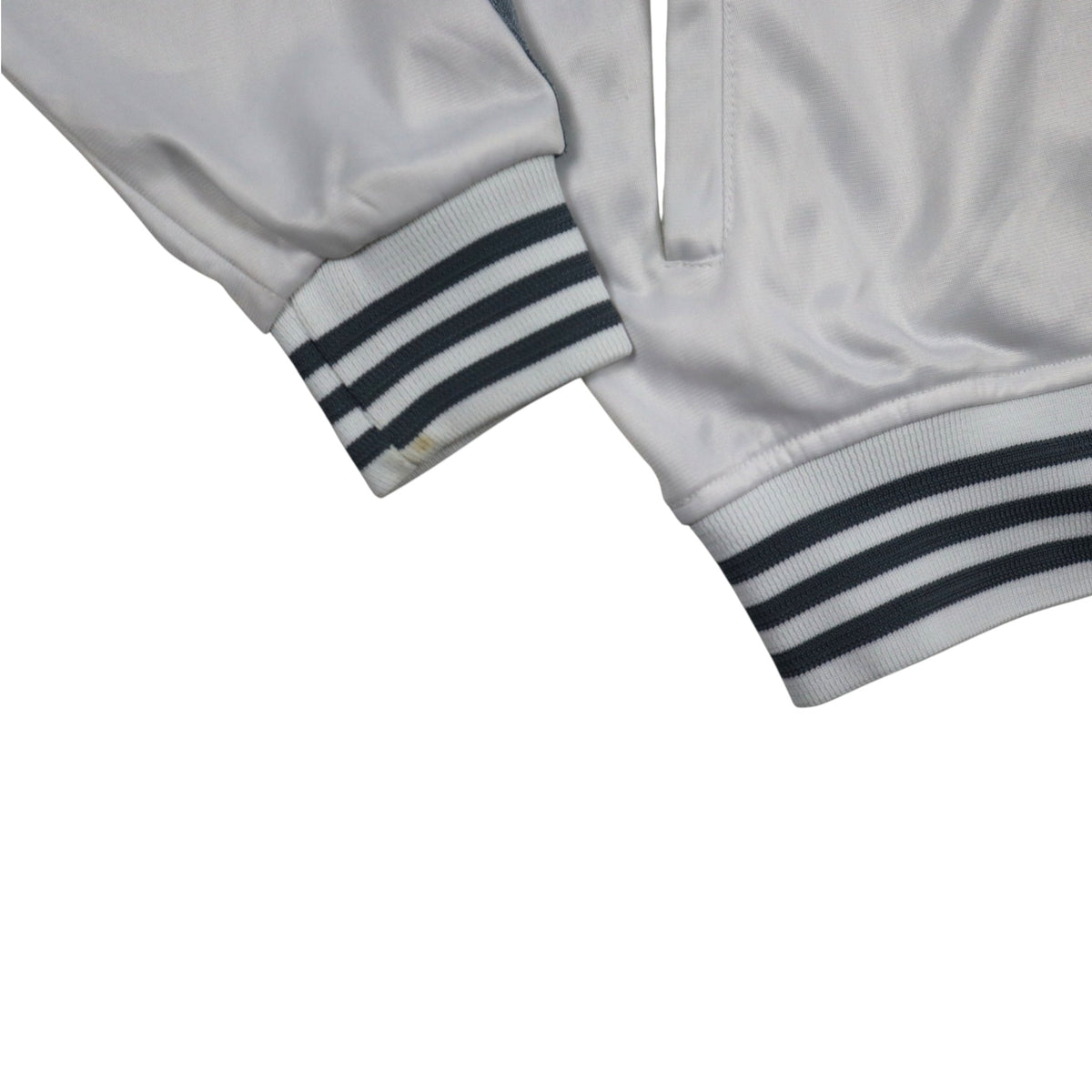 Vintage Late 80s / Early 90s Adidas Track Jacket | White / Silver | Size S