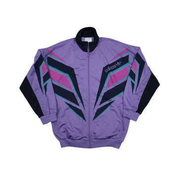 Vintage Early 90s Adidas Track Jacket | Purple Multicolour | Size L