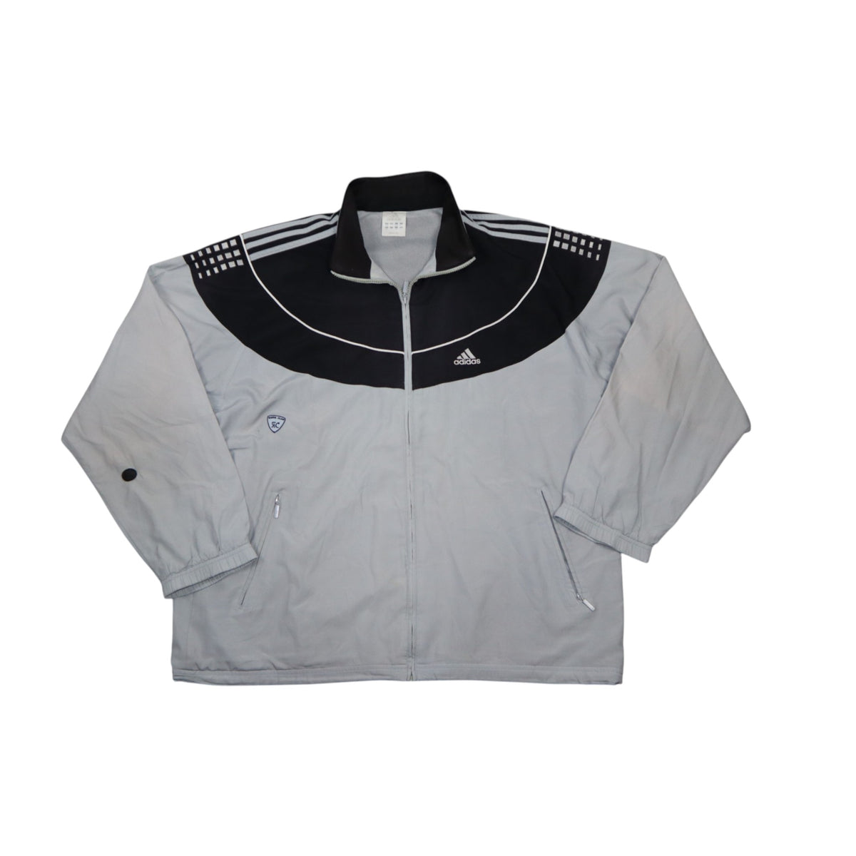 Vintage 2000s Adidas Track Jacket | Grey | Size XXL
