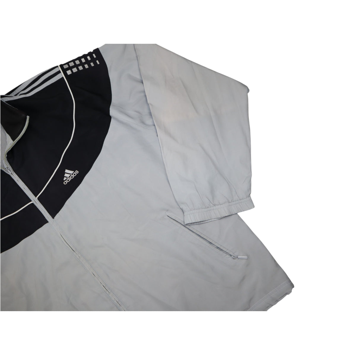 Vintage 2000s Adidas Track Jacket | Grey | Size XXL