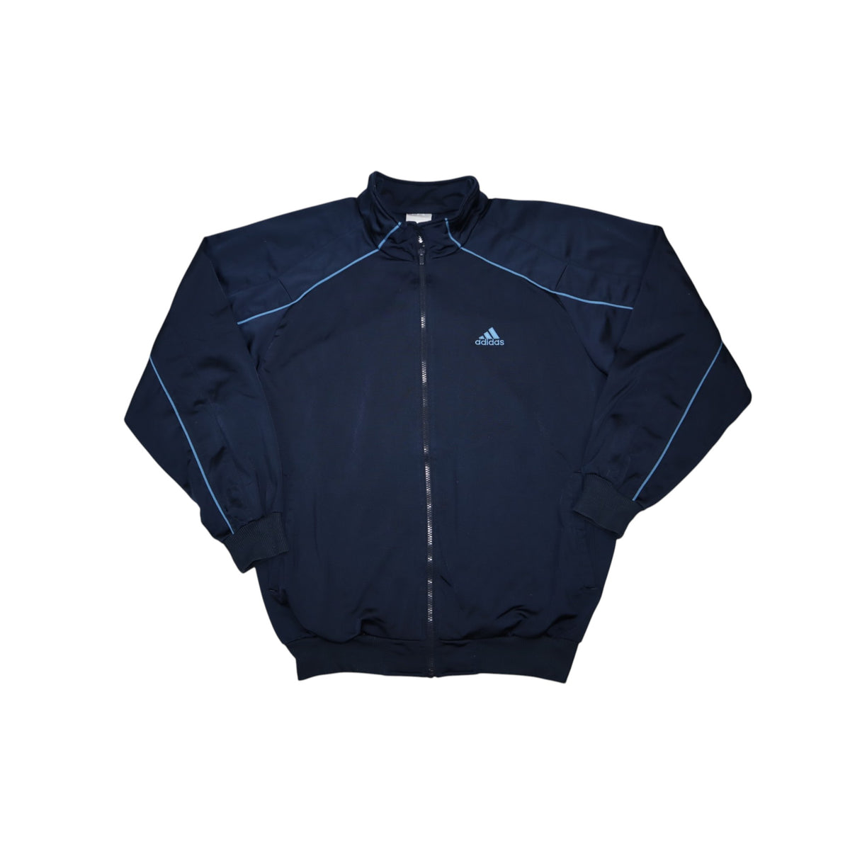 Vintage 2000s Adidas Track Jacket | Navy Blue | Size L