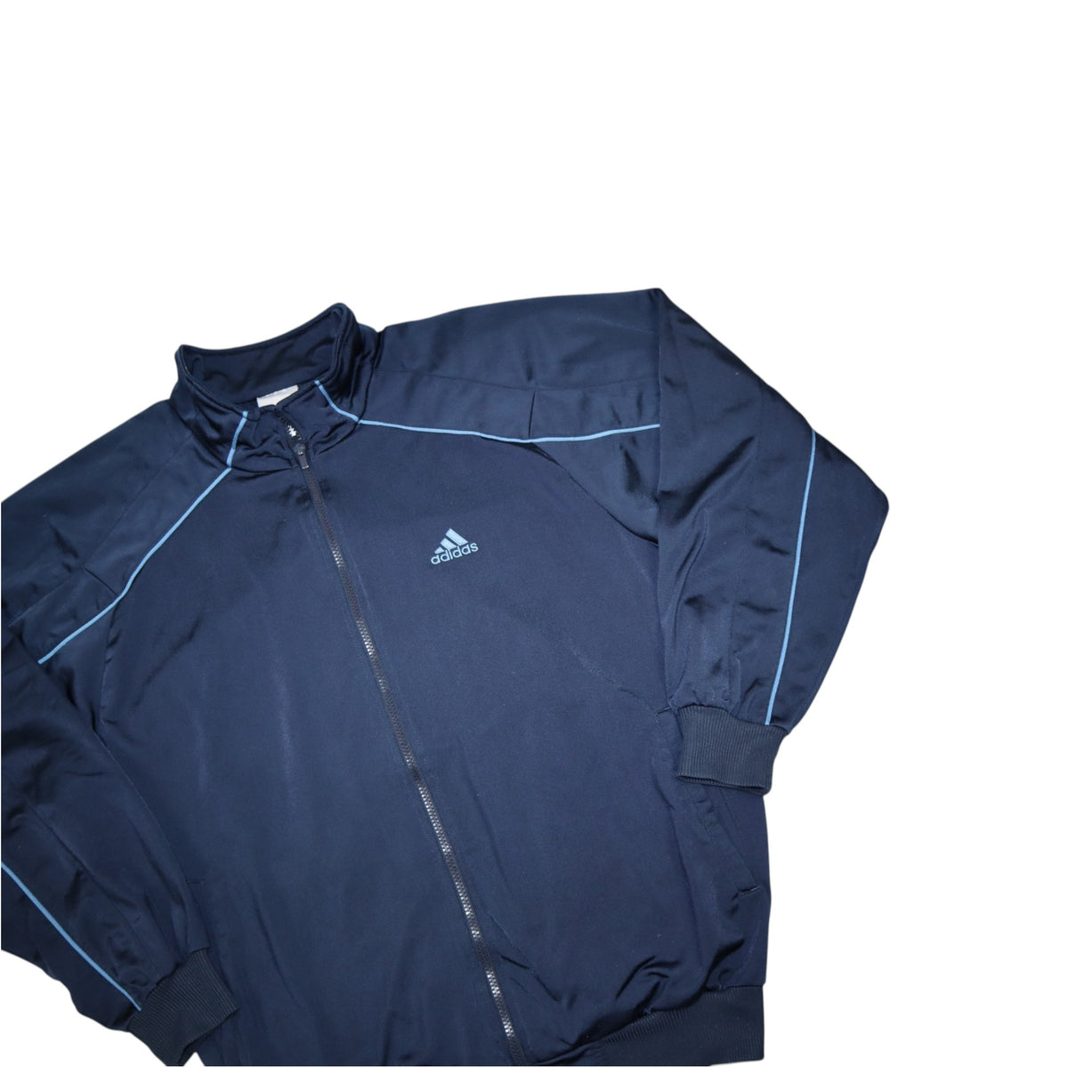 Vintage 2000s Adidas Track Jacket | Navy Blue | Size L