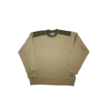 Vintage Early 2000s Adidas Crewneck | Beige / Green | Size M