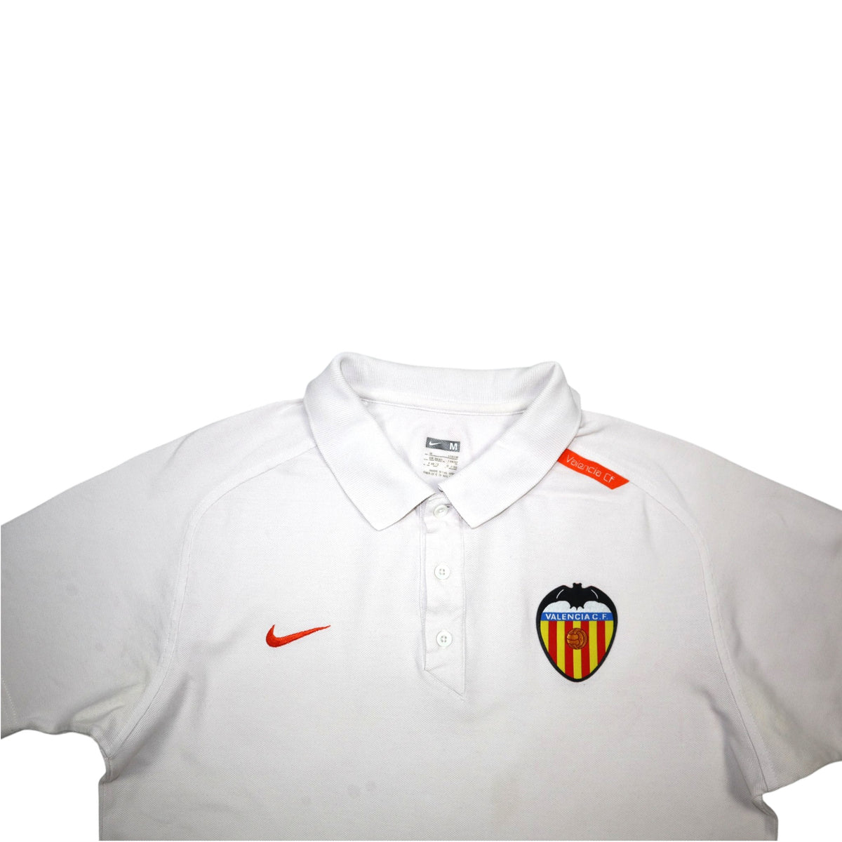 Nike Valencia CF 2000s Polo Shirt | White / Orange | Size M