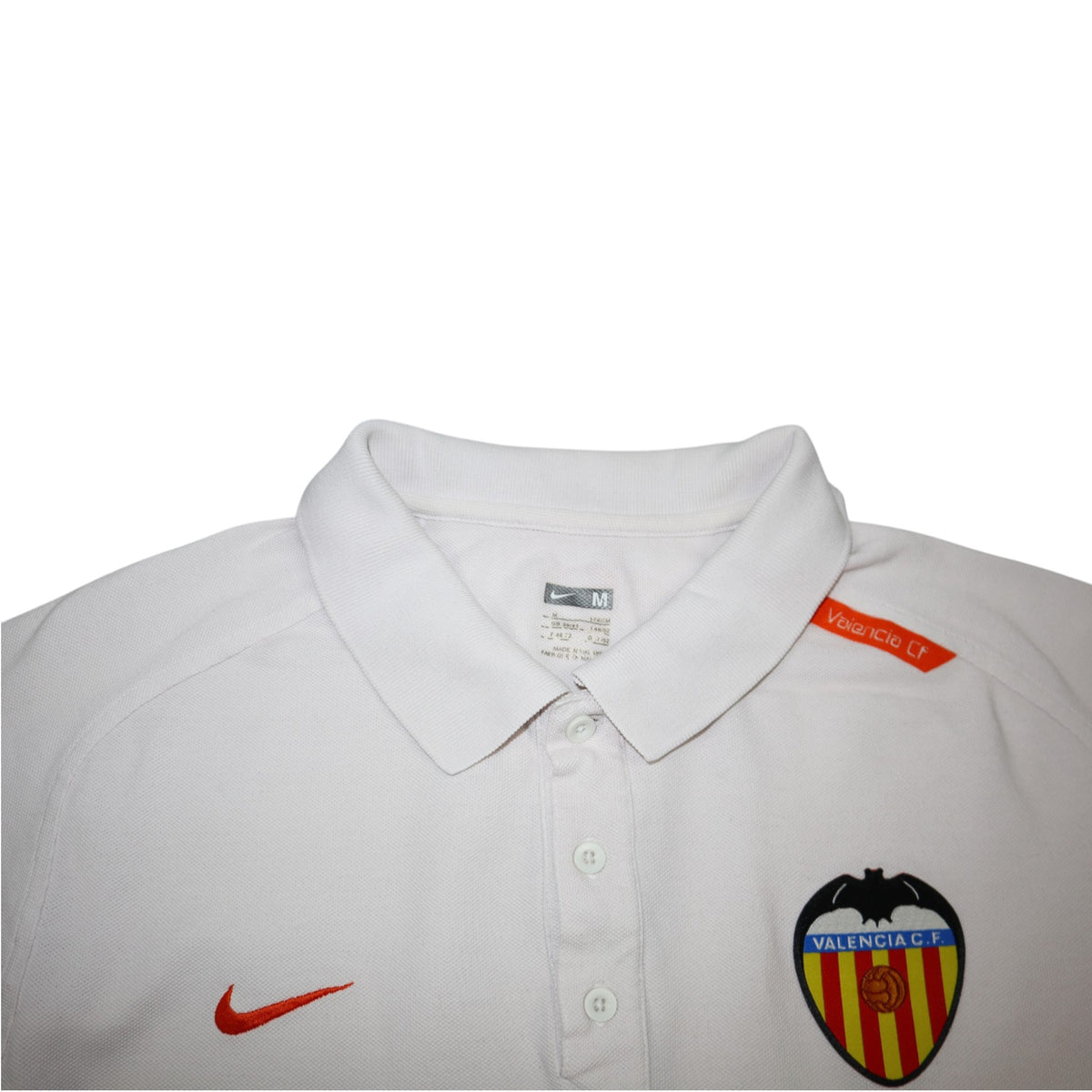 Nike Valencia CF 2000s Polo Shirt | White / Orange | Size M