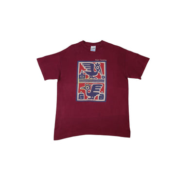 Vintage 90s Islas Canarias Graphic Tee | Burgundy | Size L