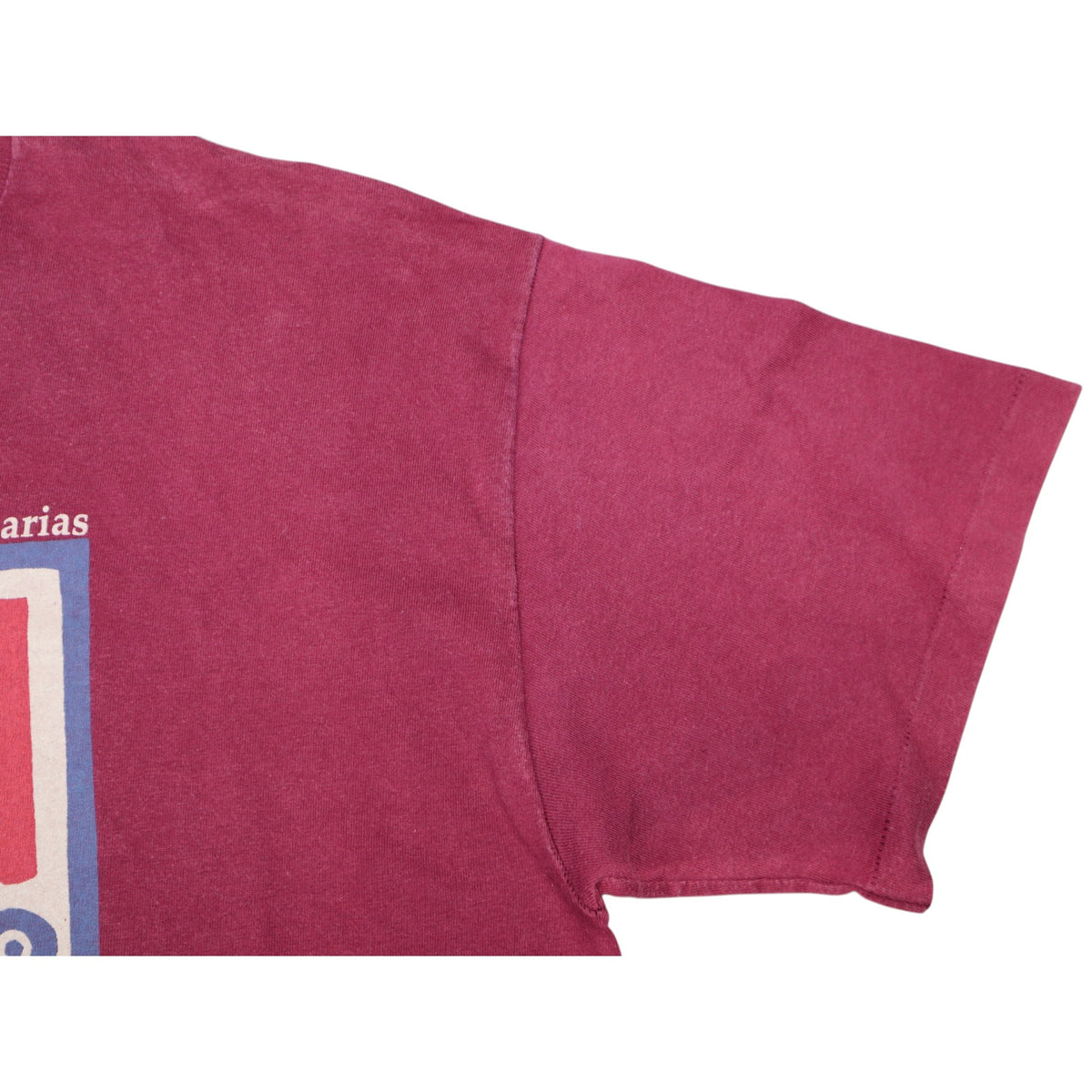 Vintage 90s Islas Canarias Graphic Tee | Burgundy | Size L