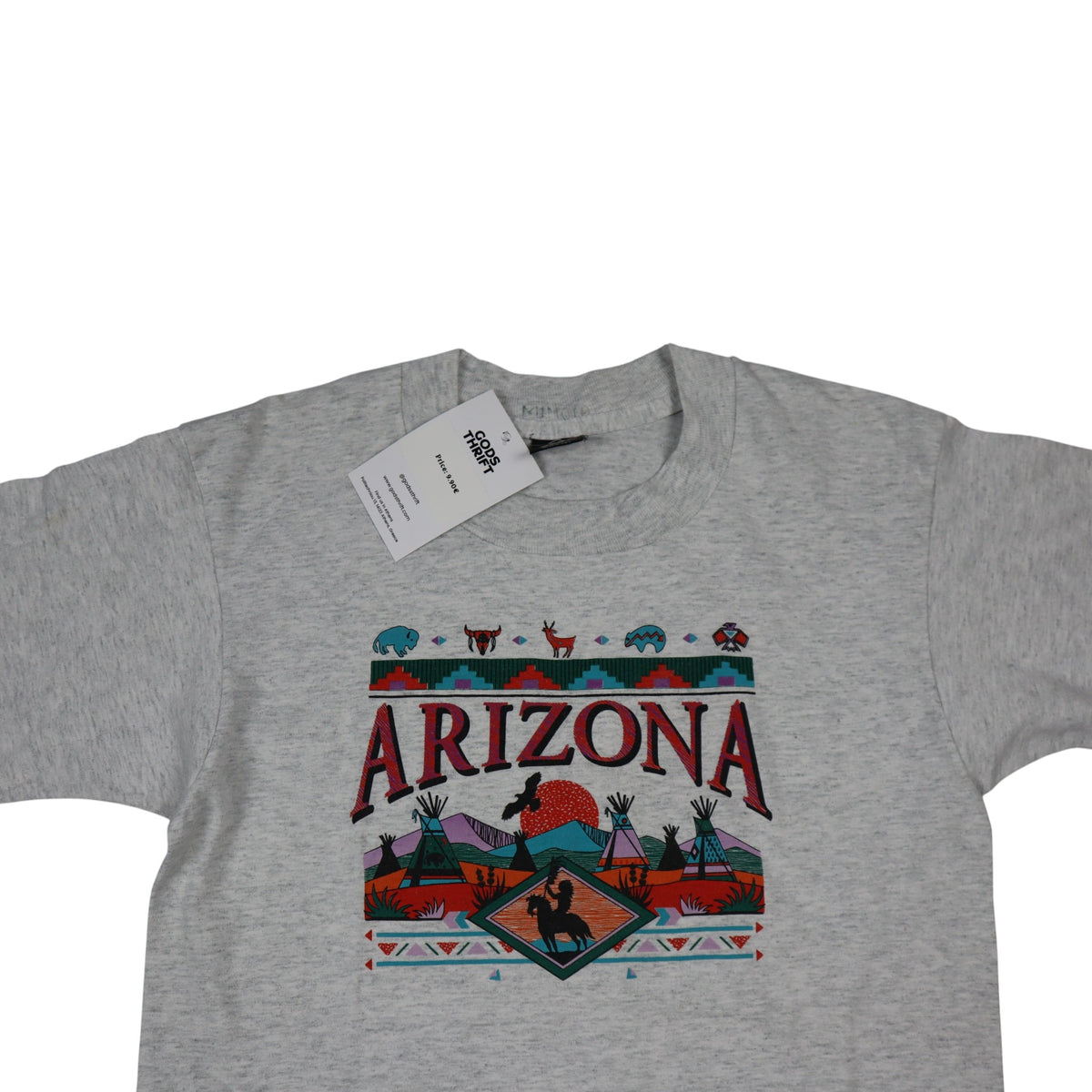 Vintage 90s Arizona Graphic Tee | Grey | Size S