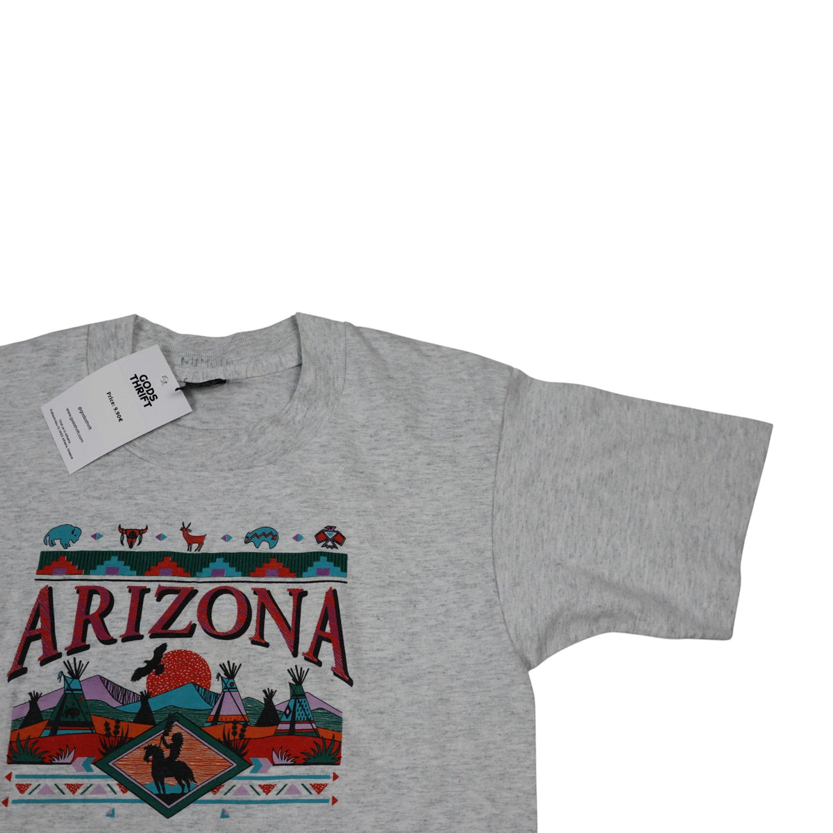 Vintage 90s Arizona Graphic Tee | Grey | Size S