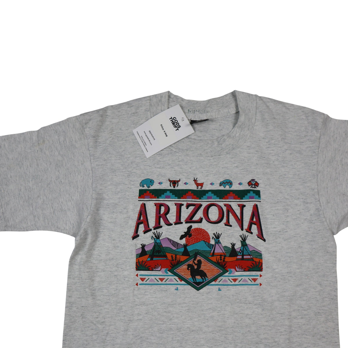 Vintage 90s Arizona Graphic Tee | Grey | Size S