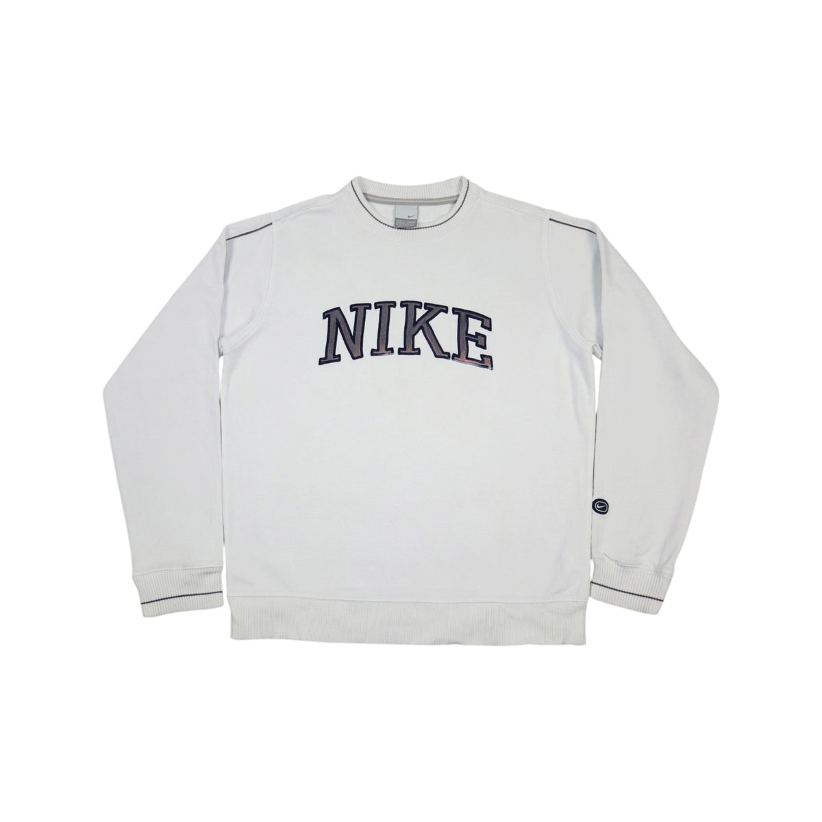 Vintage Nike Spellout Crewneck | White | Size S