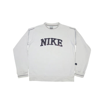 Vintage Nike Spellout Crewneck | White | Size S