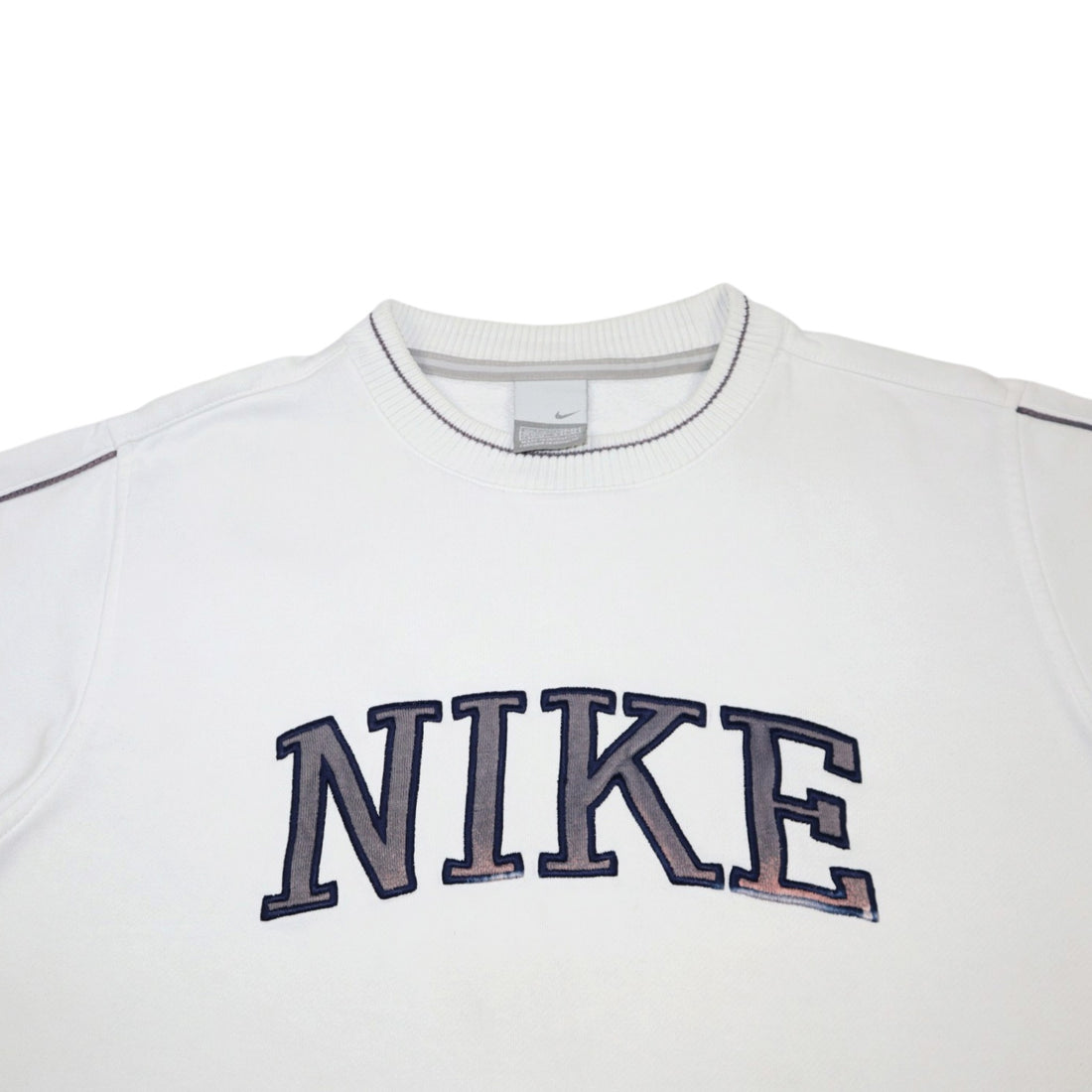 Vintage Nike Spellout Crewneck | White | Size S