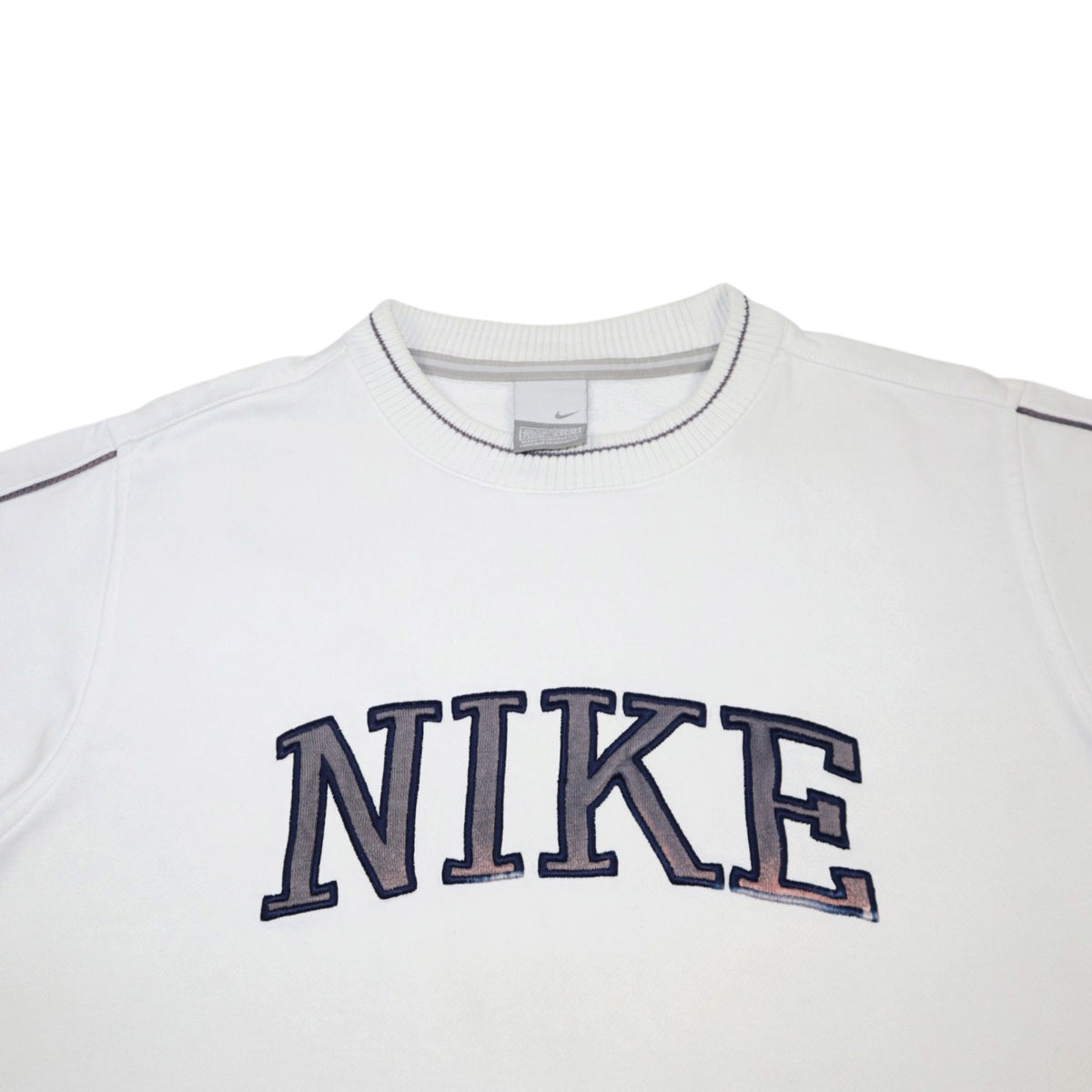 Vintage Nike Spellout Crewneck | White | Size S