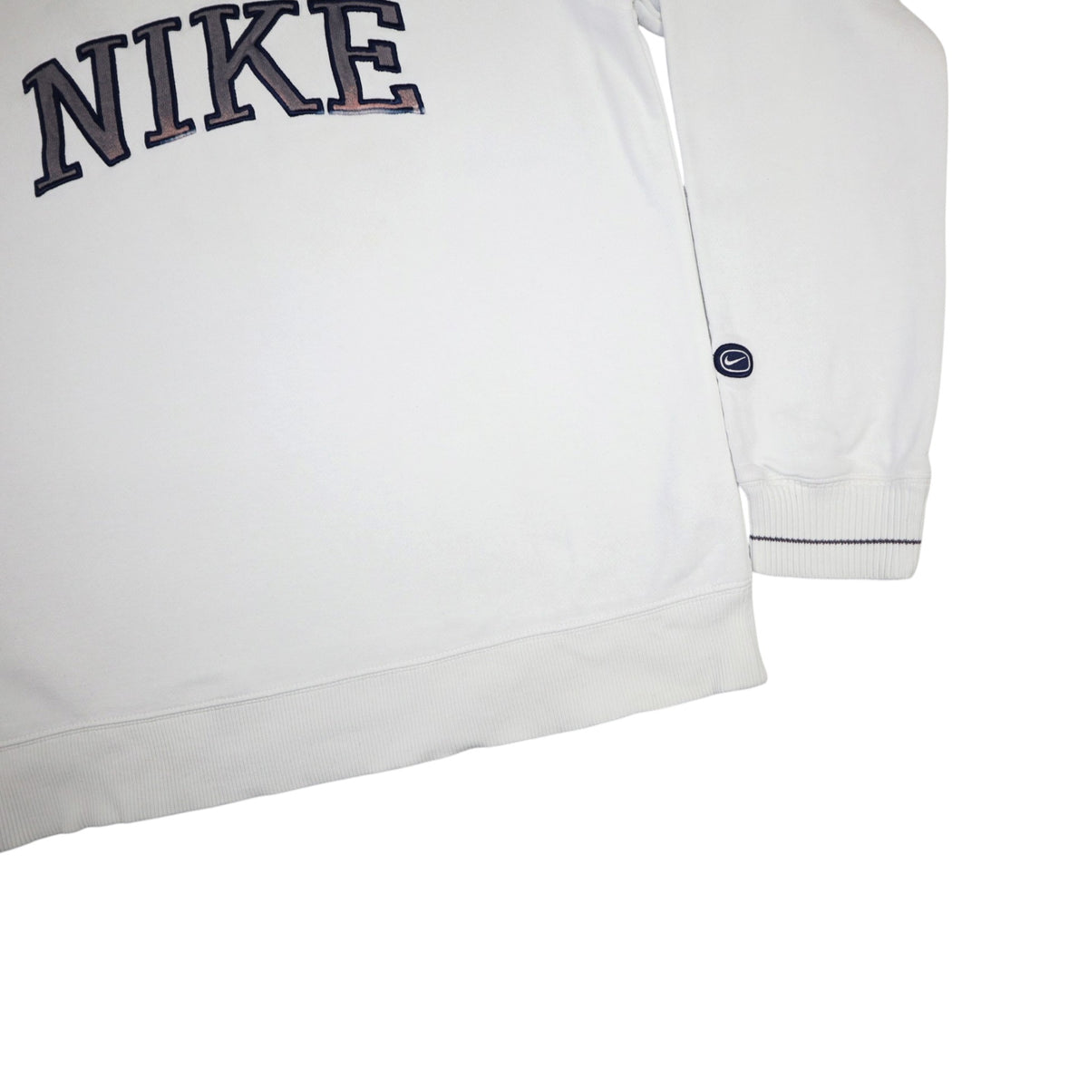 Vintage Nike Spellout Crewneck | White | Size S