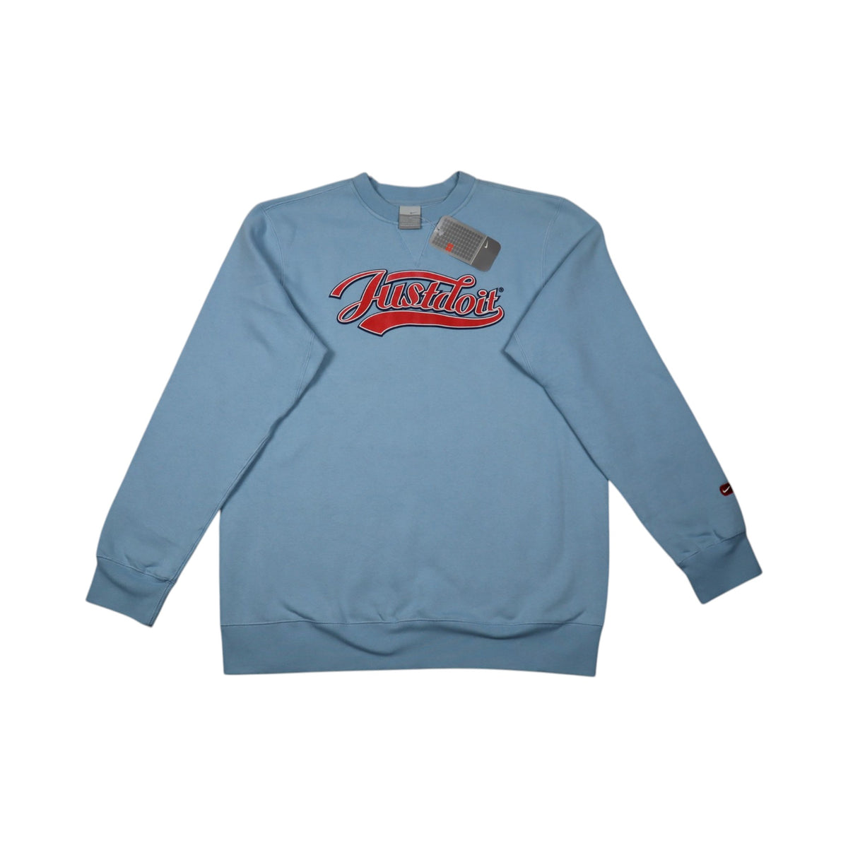 Deadstock Vintage 2001 Nike Just Do It Crewneck | Baby Blue | Size M