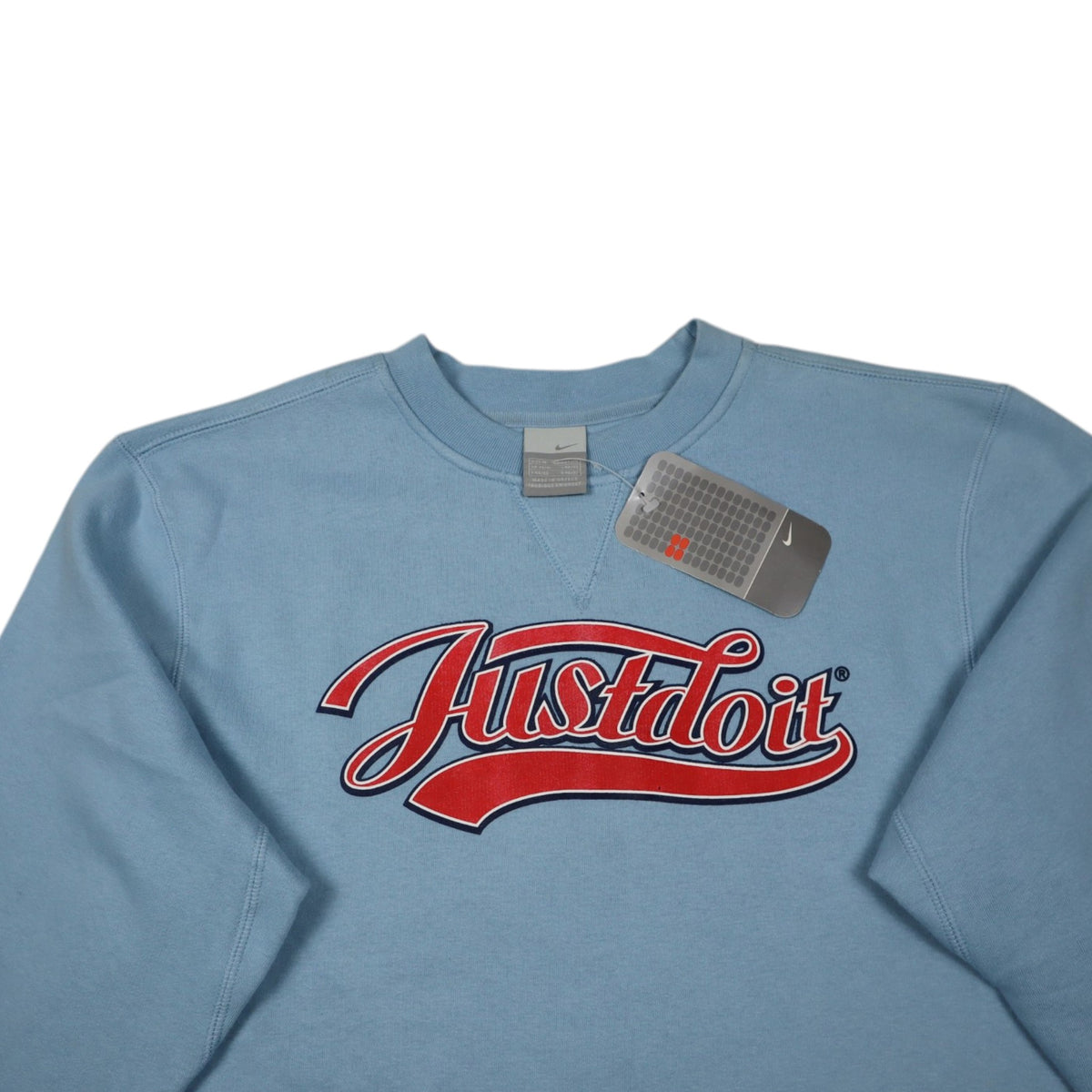 Deadstock Vintage 2001 Nike Just Do It Crewneck | Baby Blue | Size M