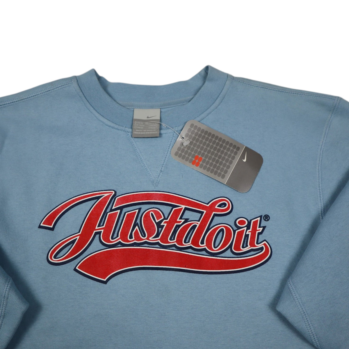Deadstock Vintage 2001 Nike Just Do It Crewneck | Baby Blue | Size M