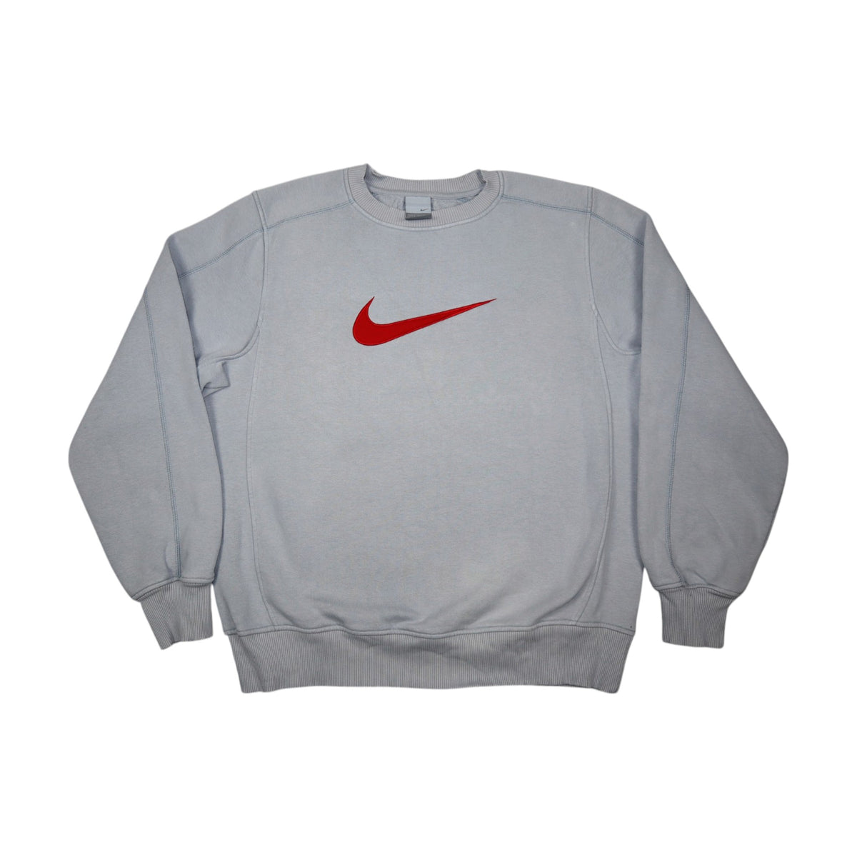 Vintage 2002 Nike Centre Swoosh Crewneck | Silver | Size M