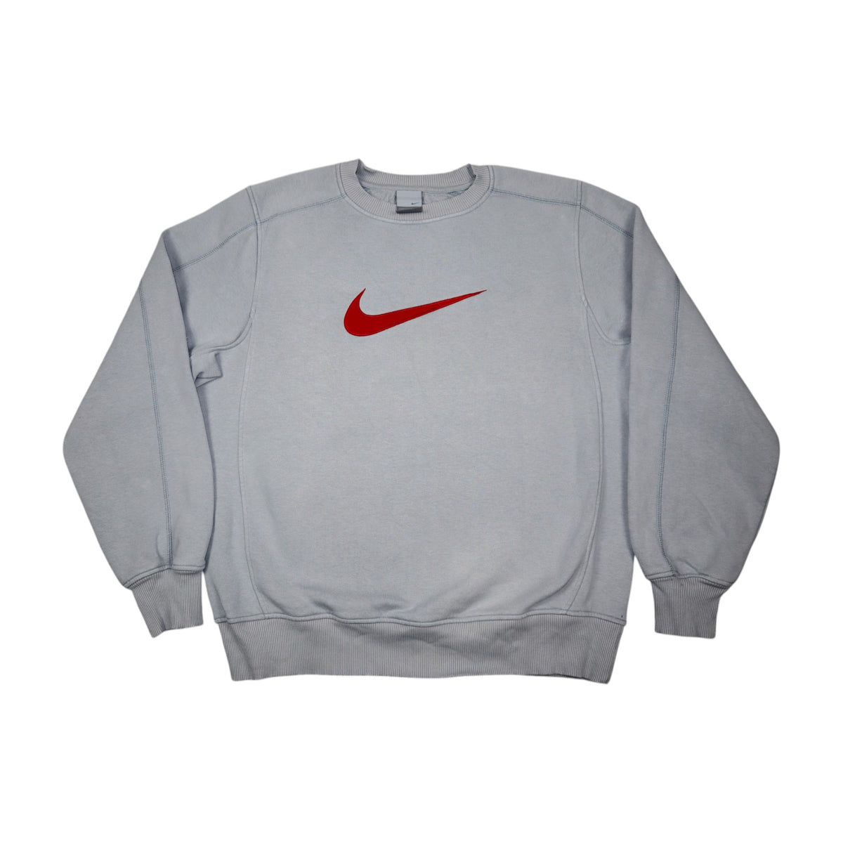 Vintage 2002 Nike Centre Swoosh Crewneck | Silver | Size M
