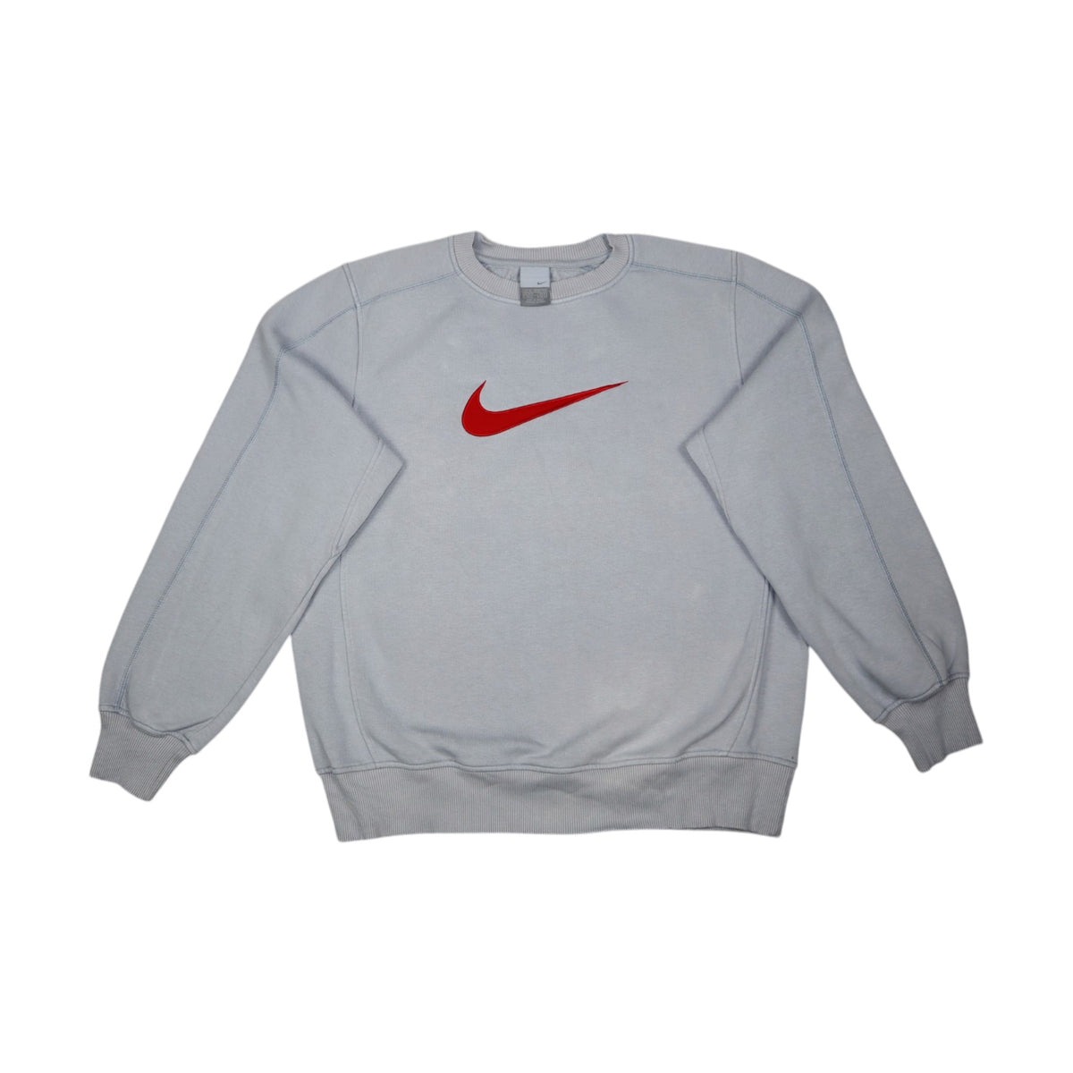 Vintage 2002 Nike Centre Swoosh Crewneck | Silver | Size M