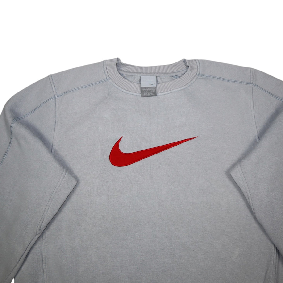 Vintage 2002 Nike Centre Swoosh Crewneck | Silver | Size M
