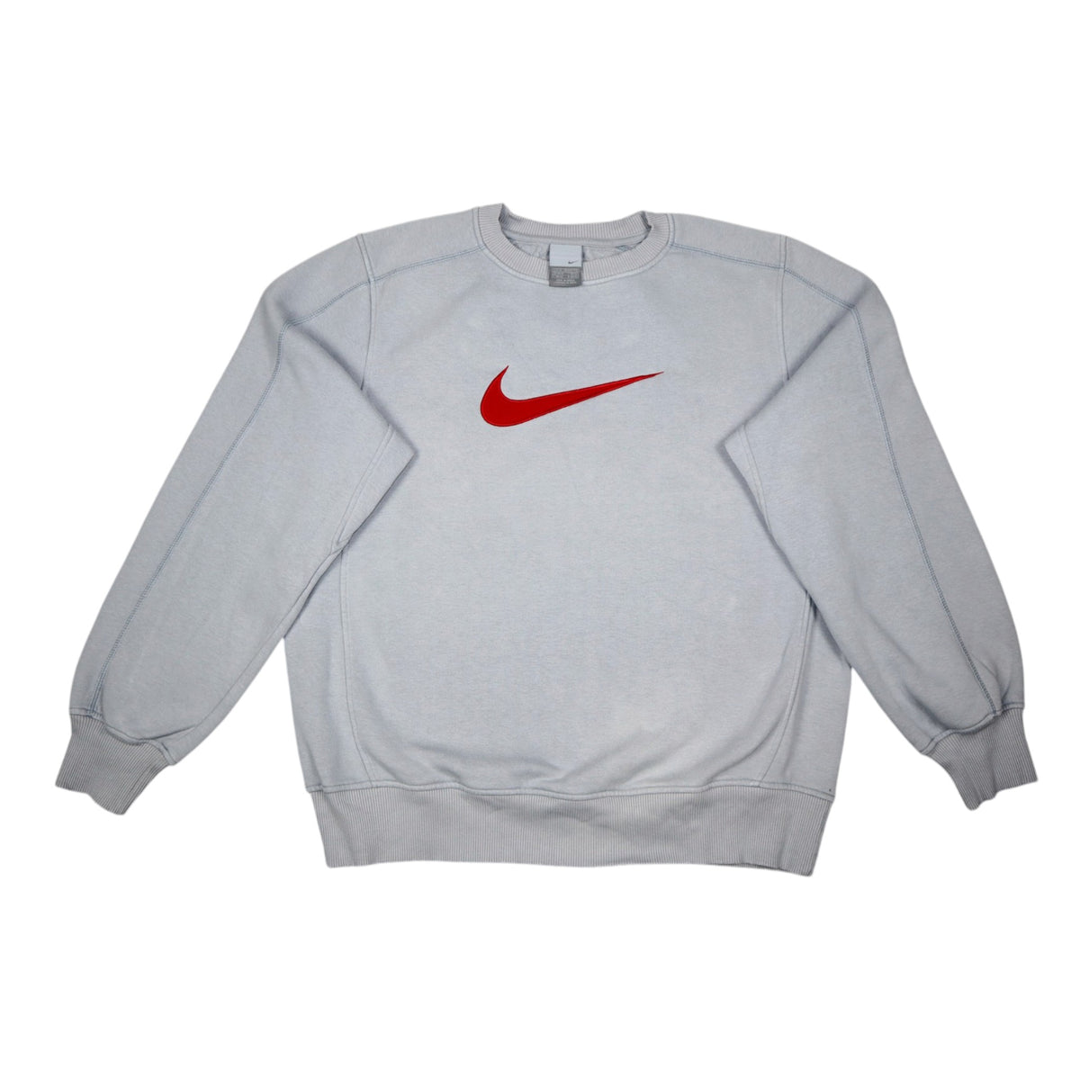Vintage 2002 Nike Centre Swoosh Crewneck | Silver | Size M
