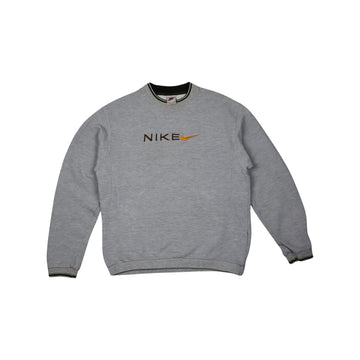 Vintage 90s Nike Spellout Crewneck | Grey | Size S