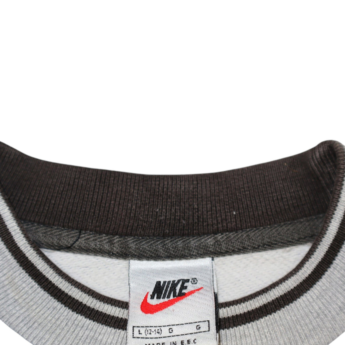 Vintage 90s Nike Spellout Crewneck | Grey | Size S