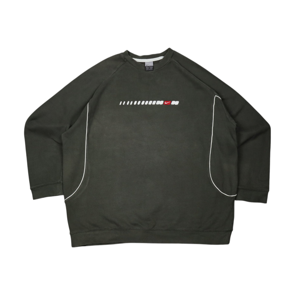 Vintage 2000s Nike Graphic Crewneck | Olive | Size XL